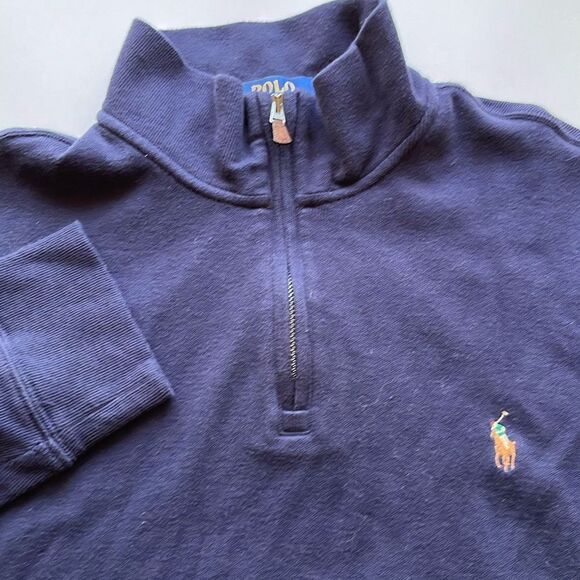 Polo Ralph Lauren Estate Ribbed Mock Neck 1/4 Zip Sz. L - Picture 2 of 9